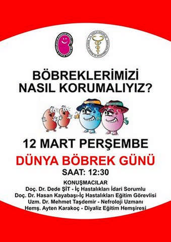 Türk Nefroloji, Diyaliz veTransplantasyon Hemşireleri Derneği  dunya bobrek gunu  